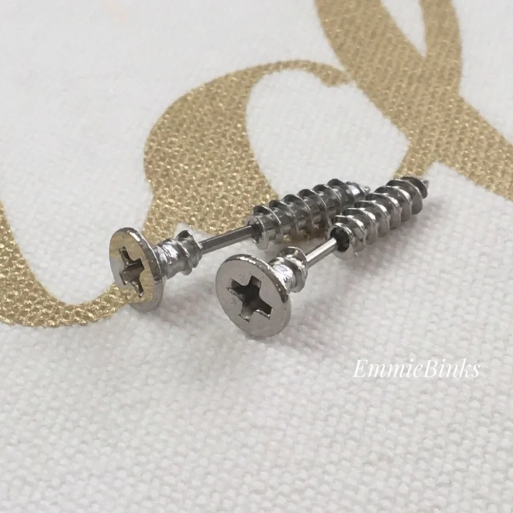 New 2 PAIR New Colors Stainless Steel | Easy To Wear | Trendy Design | Punk - Picture 12 of 16